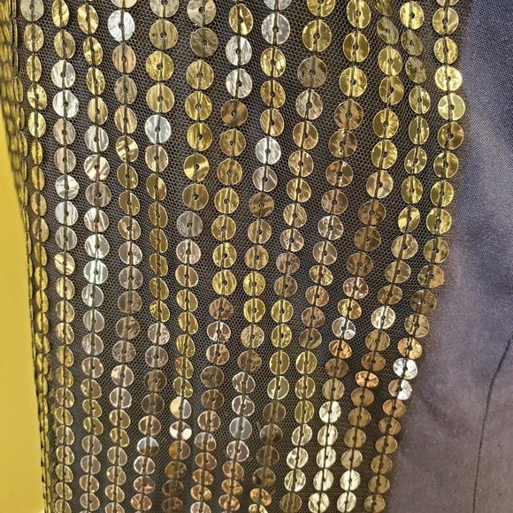 French Connection UK Style Blue Sequin Dress Sz 12 - Picture 4 of 15